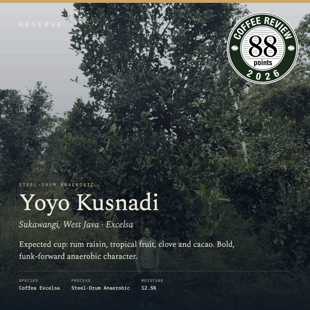 Unroasted Yoyo Kusnadi Sukawangi West Java Steel Drum Anaerobic Excelsa