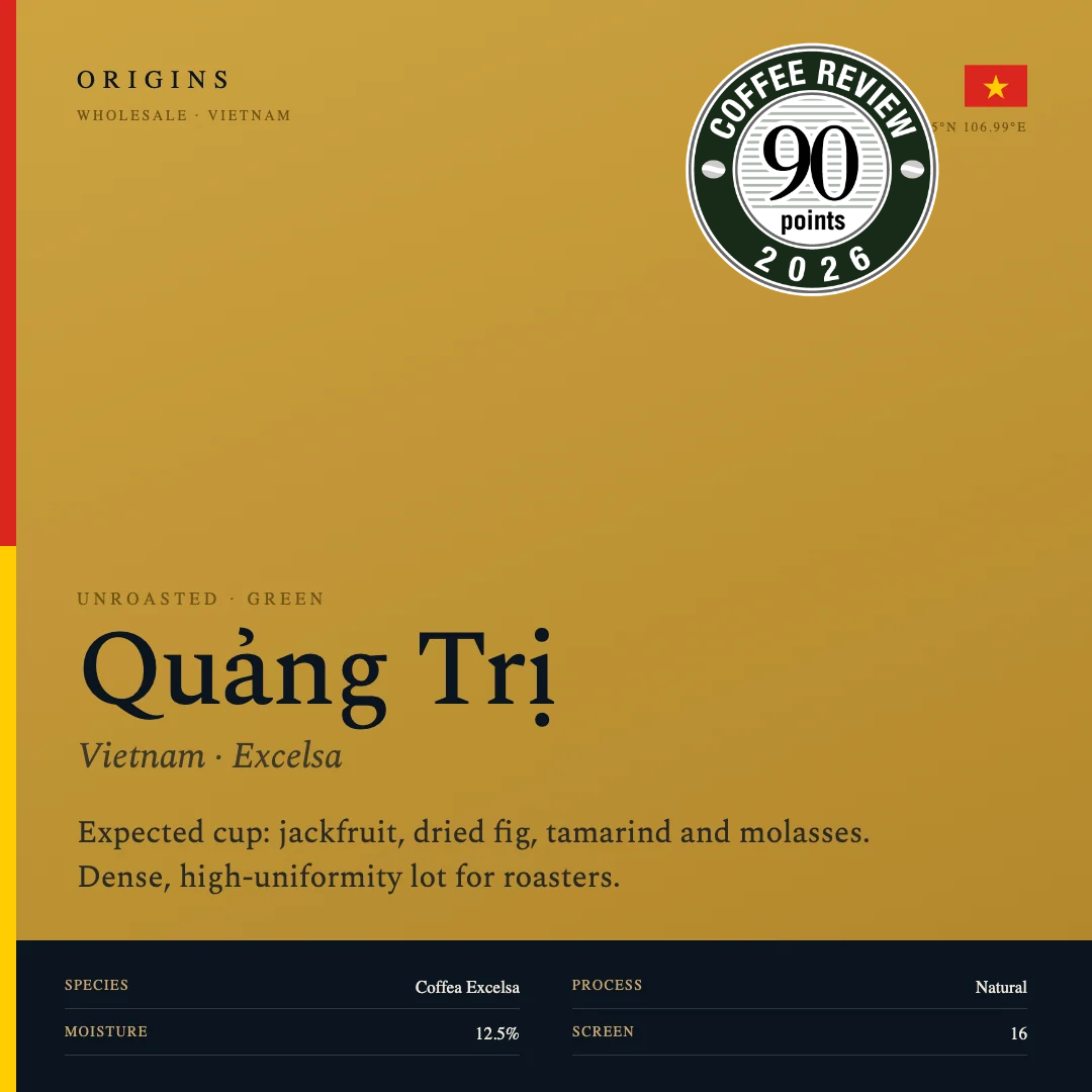 Unroasted Quang Tri Natural Process Green Excelsa