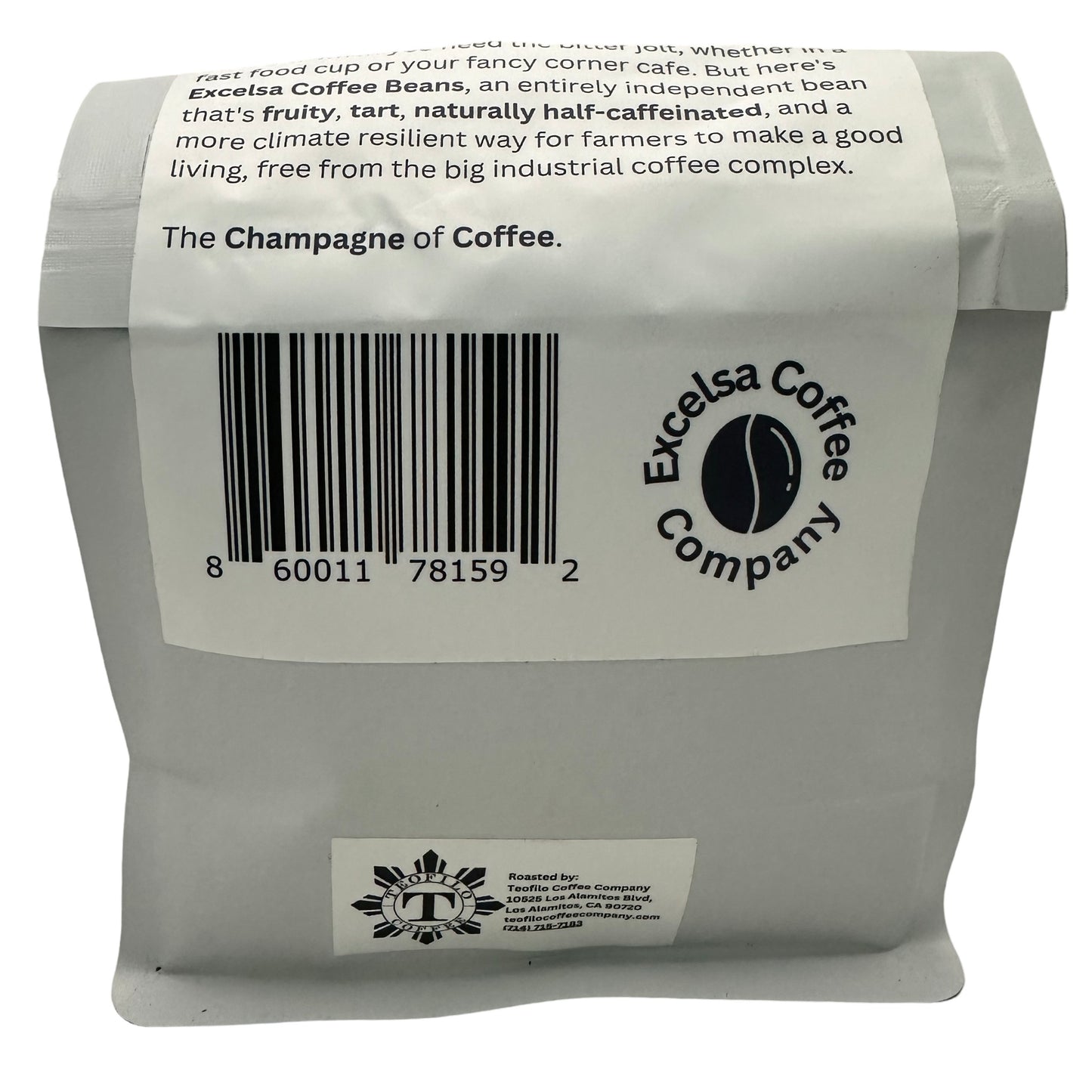 Excelsa Coffee. 100% Pure Excelsa Coffee Beans. Seasonal Blend. Whole Roasted. Pesticide-FREE
