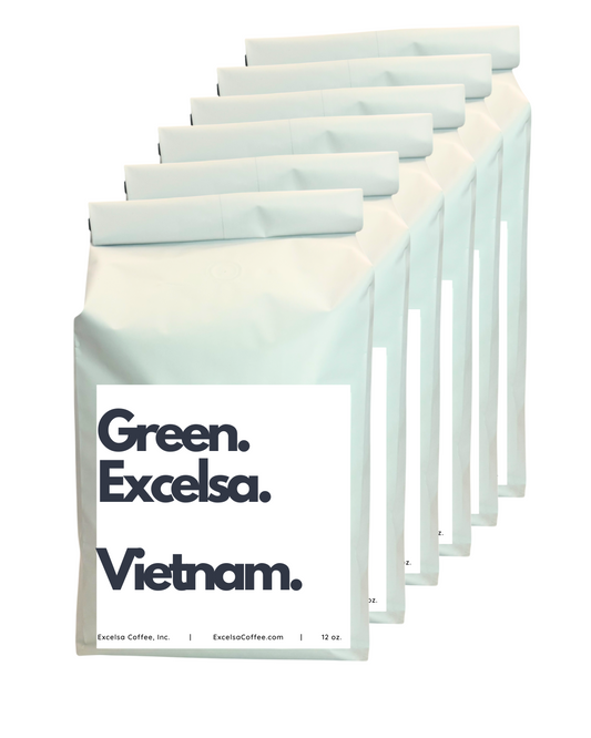 Green Coffee Beans – Excelsa Vietnam (Unroasted, 30 lbs)