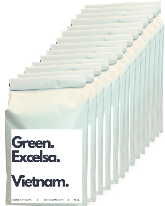 Green Coffee Beans – Excelsa Vietnam (Unroasted, 65 lbs)