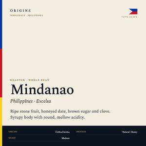 Origins Roasted Mindanao Philippines Natural Process / Honey Excelsa