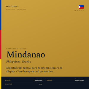 Origins Unroasted Mindanao Philippines Natural Process / Honey Excelsa